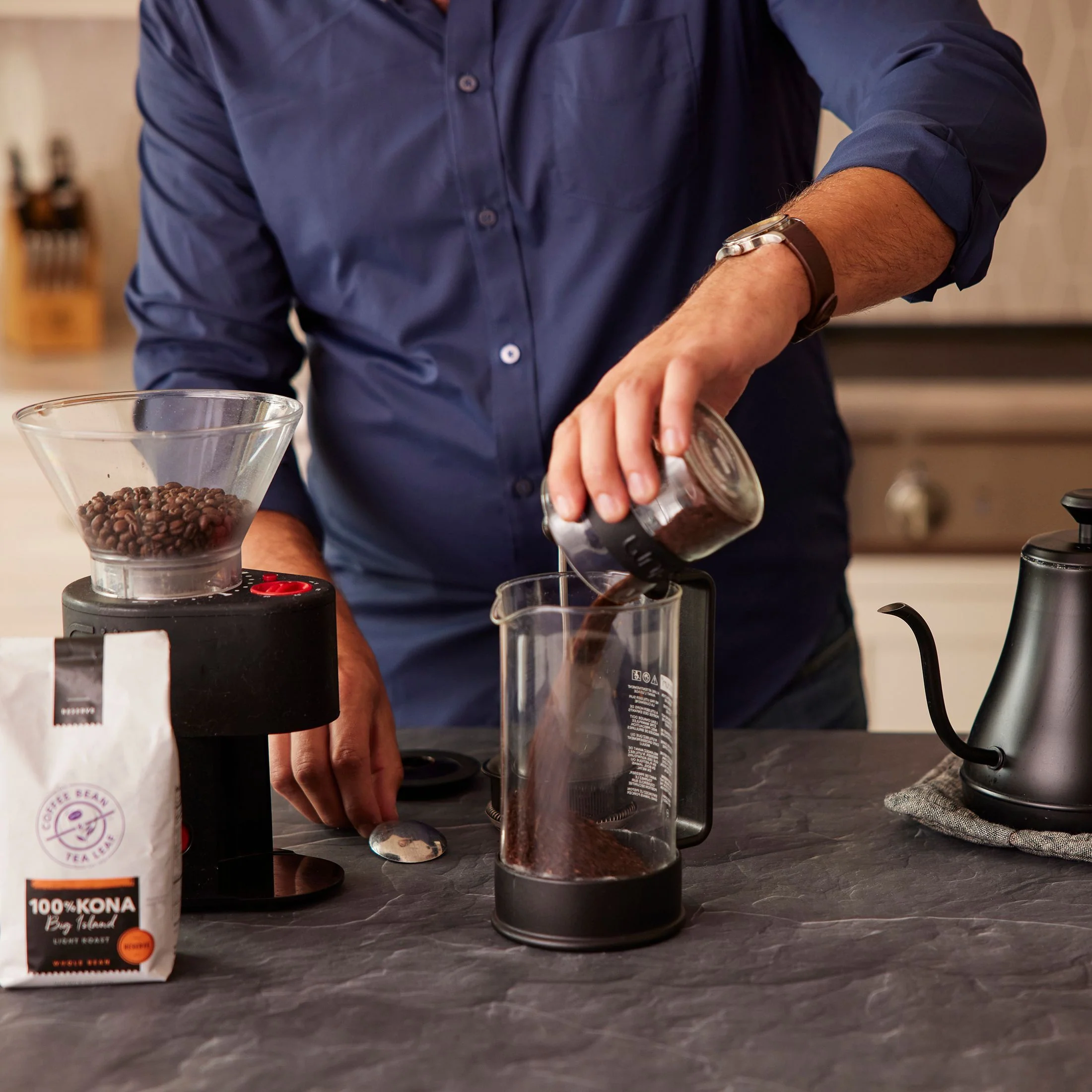 Brazil French Press Coffee Maker Bodum Clear Black 8 Cup 1L 34 oz - Image 4